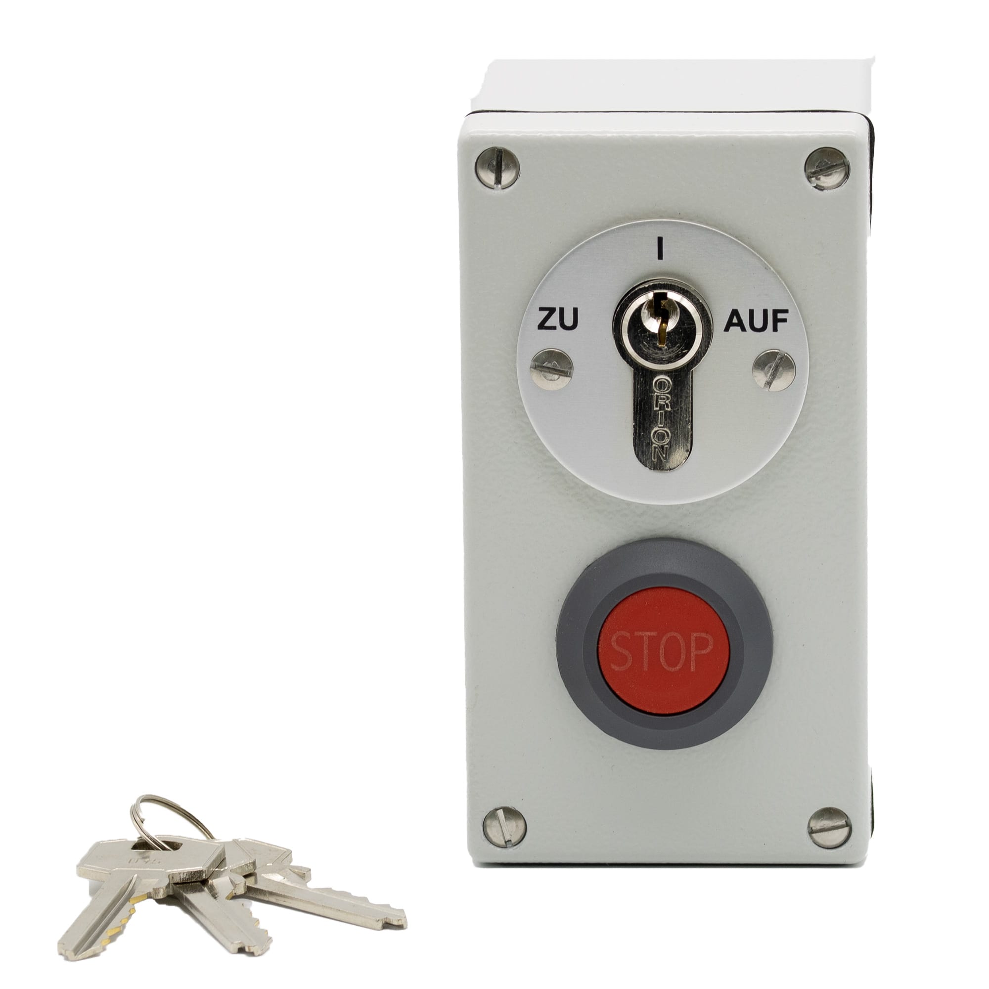 BFT Schlüsseltaster mit Notstop-Taster aufputz